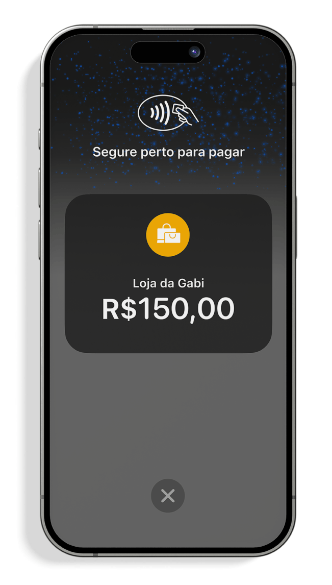Imagem da tela de pagamento do tap to pay